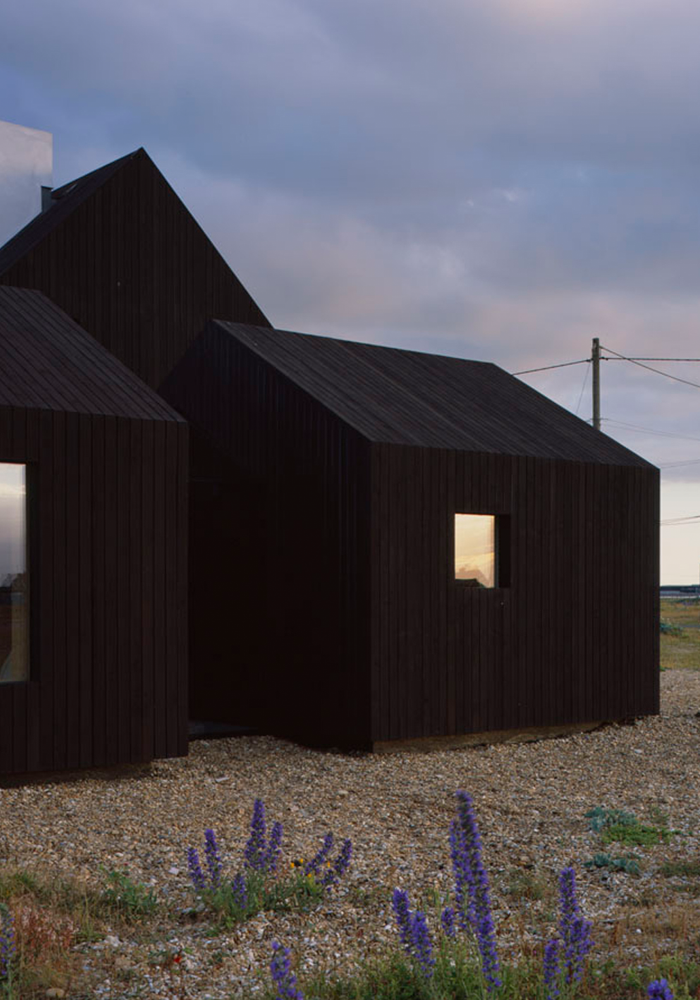 Shows a side profile of the newly renovated barn